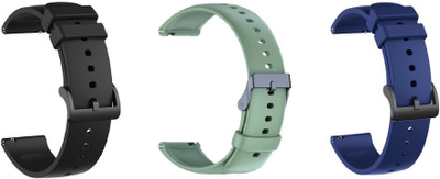 Like Star 22MM Soft Strap (compatible Watch List In Photo & Description) Only For 22mm Smart Watch Strap(Black, Blue, Green)