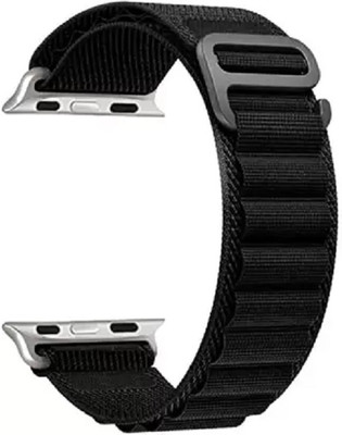Melfo Nylon Loop Strap Compatible with Hammer Activ 2.0 Smart Watch Smart Watch Strap(Black)