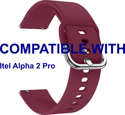 ACM WSM8H22BPU3894 Watch Strap Hook Belt 22mm for Itel Alpha 2 Pro Smartwatch Purple Smart Watch Strap(Purple)