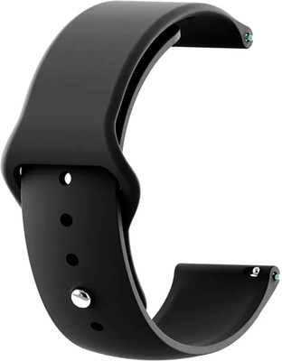 AOnes Silicone Belt Watch Strap Compatible for Crossbeats Ignite S3 Bluetooth Calling Smart Watch Strap(Black)