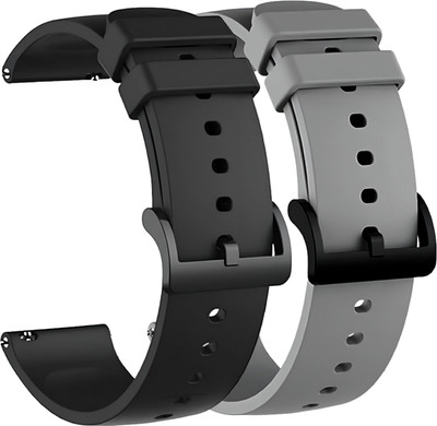 TRENDINGVIEW 22mm Quick Release Smartwatch Strap | Soft Silicone Belt for All 22 mm Watches (Pack of 2) Smart Watch Strap(Mullti Color)