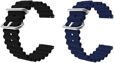 BLACK LOVIES 22 mm Ocean Smart Watch Band Strap Smart Watch Strap(Black, Blue)