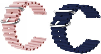 PUNAK 22 MM Ocean Loop Smartwatch Strap Band. Smart Watch Belt Smart Watch Strap(Pink, Blue)
