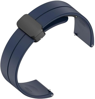 RUPELIK 22mm Silicon Strap Compatible for All 22mm watches(Check Image and Description) Smart Watch Strap(Blue)