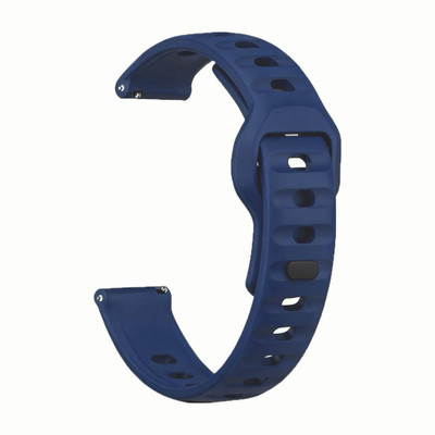 Colorcase Lining Silicon Strap 22mm Compatible with Pebble Cosmos Luxe 2.0 Smart Watch Smart Watch Strap(Blue)