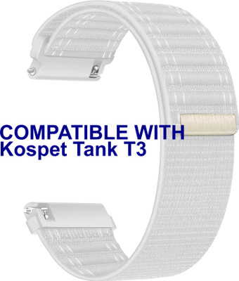 ACM Watch Strap Nylon Soft for Kospet Tank T3 Smartwatch White Smart Watch Strap(White)