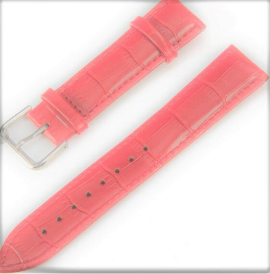 Melfo Textured Synthetic Leather Strap Compatible with Hammer Pulse 2.0 Smart Watch Strap(Pink)
