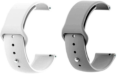 BLACK LOVIES 22 MM Soft Silicon Smartwatch Strap Compatible With BO_ AT Enigma. Smart Watch Strap(White, Grey)