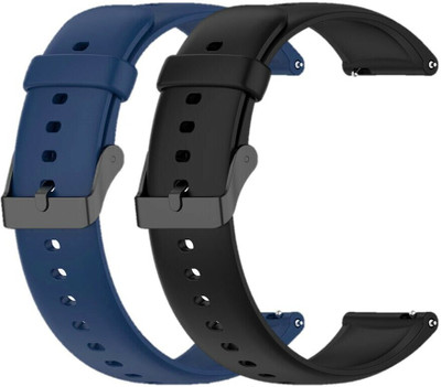 TECHWIND 22MM Classic Silicon Watch Belt (CHECK MODEL LIST) Combo Pack of 2 Watch Strap Smart Watch Strap(Mullti Color)