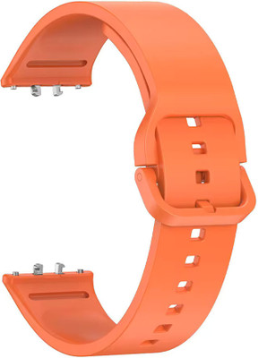 Connexa Silicone Watch Straps Compatible with Galaxy Fit 3 Smart Watch Strap(Orange)