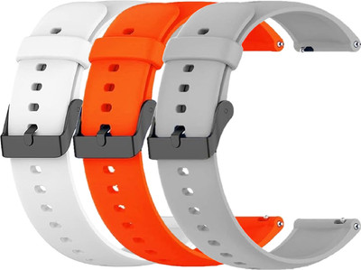 TRENDINGVIEW 22mm Smart Watch Strap (Combo Pack of 3) Silicone Belt with Quick Release Pins | Adjustable Length Smart Watch Strap(Mullti Color)