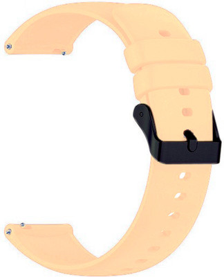 Melfo Black Clip Rubber Strap Compatible with Hammer Pulse 2.0 Smart Watch Strap(Orange, White)