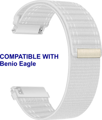 ACM WSM39A22WT2921 Watch Strap Nylon Soft 22mm for Benio Eagle Smartwatch Belt White Smart Watch Strap(White)