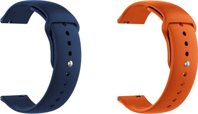 ACM Pack of 2 Watch Strap for Noise Colorfit Ultra 2 Le Smartwatch (Dark Blue/Orange Smart Watch Strap(Mullti Color)