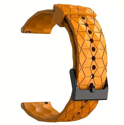 AOnes 22mm Watch Strap Silicone Classy Belt for Boult Cosmic R Smart Watch Strap(Orange)