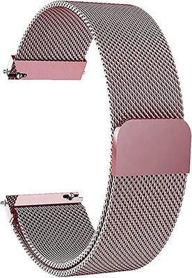 KHR Stainless Steel Magnetic Loop Watch Strap for ColorFit Pro 4 Smart Watch Strap(Pink)