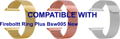 ACM WSM4M40GLRSGSL1214N3 Pack of 3 Sliding 44mm 49mm Watch Strap Magnetic for Fireboltt Ring Plus Bsw005 New Smartwatch Champagne Gold/Rose Gold Pink/Silver Smart Watch Strap(Mullti Color)