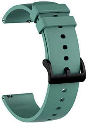 ValenteStore 20mm Premium Silicone Buckle Black Smart Watch Strap Smart Watch Strap(Green)