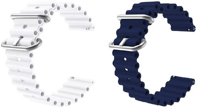 BLACK LOVIES 22 mm Ocean Smart Watch Band Strap Smart Watch Strap(White, Blue)