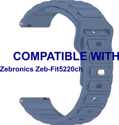 ACM Watch Strap Silicone Belt Button for |Zebronics Zeb-Fit5220ch Smartwatch Blue Smart Watch Strap(Blue)