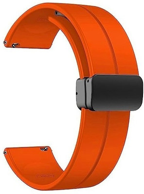 PUNAK 20MM Soft Silicon Magnetic Buckle Smart Watch Strap Smart Watch Strap(Orange)