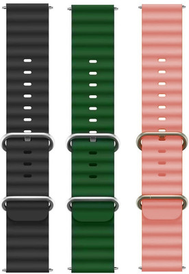 BLACK LOVIES 22MM Smart Watch Strap Belt For Noise Colorfit Icon 2 / Icon 3 / Icon 3 Plus Only. Smart Watch Strap(Black, Green, Pink)