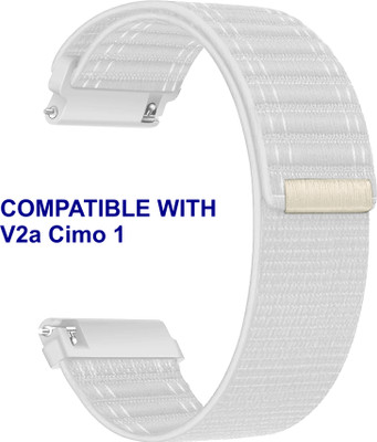 ACM WSM39A20WT2304 Watch Strap Nylon Soft 20mm for V2a Cimo 1 Smartwatch White Smart Watch Strap(White)