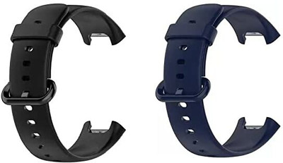 WEI INTERNATIONAL Soft Silicone Wristband Smart Watch Strap Compatible Only for Redmi Watch 2 Lite Smart Watch Strap(Black, Blue)