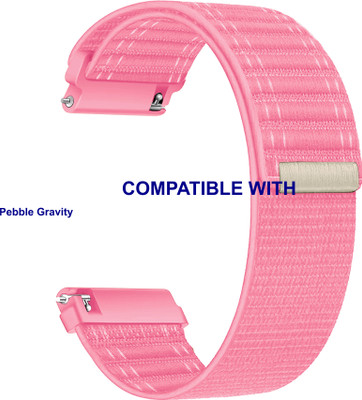 ACM WSM39A22PK3898 Watch Strap Nylon Soft Belt 22mm for Pebble Gravity Smartwatch Pink Smart Watch Strap(Pink)