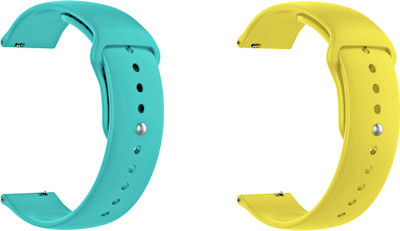 ACM Pack of 2 Watch Strap for Huawei Watch Gt3 Smartwatch (Light Blue/Yellow) Smart Watch Strap(Mullti Color)