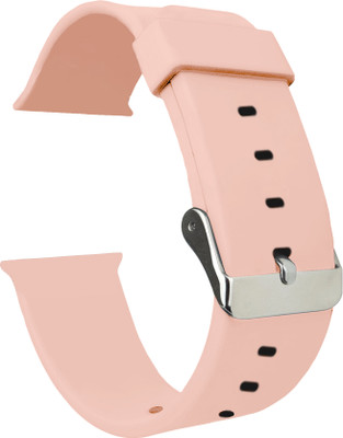 ACM Sliding Watch Strap Silicone for Pebble Impulse Neo Smartwatch Belt Band Creame Pink Smart Watch Strap(Pink)