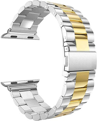 KHR Watch Strap For Aple Watch 49mm 45mm 44mm 42mm SE, i-Watch Series 7/6/5/4/3/2/1 Smart Watch Strap(Silver, Gold)