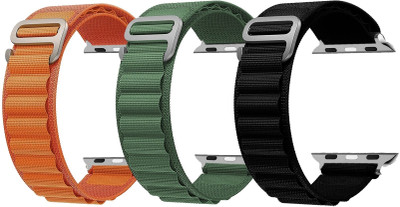 onefit Trail Loop Nylon Band for 42,44,45,49(mm) Smart Watch Strap(Orange, Green, Black)