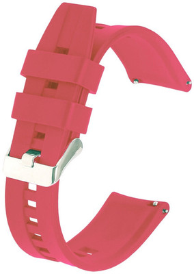 Zelfo Silicone Strap Compatible For NoiseFit Buzz Smart Watch Smart Watch Strap(White, Pink)