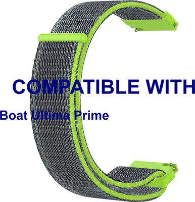 ACM WSM3V22GR3851 Watch Strap Nylon Loop 22mm for Boat Ultima Prime Smartwatch Green Smart Watch Strap(Green)