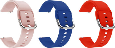 ACM Pack of 3 Watch Strap Hook for Ptron Force X12n Smartwatch Belt Band 3128262 mm Silicone Watch Strap(Creame/Blue/Red)