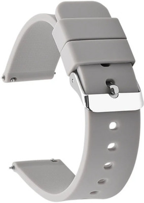 Zelfo Silicone Strap Compatible with Fireboltt Ai Smart Watch Smart Watch Strap(Clear, Grey)