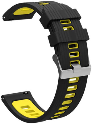 Colorcase Silicon Strap Compatible For Pebble Vienna Smart Watch Smart Watch Strap(Black)