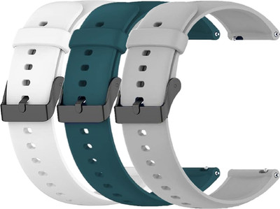 TRENDINGVIEW 22mm Smart Watch Strap (Combo Pack of 3) Silicone Belt with Quick Release Pins | Adjustable Length Smart Watch Strap(Mullti Color)