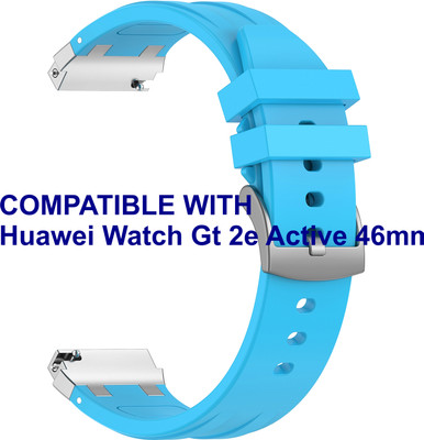 ACM WSM36X22BL1123 Watch Strap Metal Hook Silicone 22mm for Huawei Watch Gt 2e Active 46mm Smartwatch Blue Smart Watch Strap(Blue)