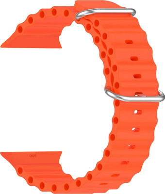 ACM Sliding Watch Strap Silicone Smart for Itel ‎2 Ultra Smartwatch Belt Band Orange Smart Watch Strap(Orange)