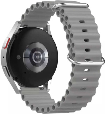 THE MOBILE POINT Ocean Silicone Watch Bands for Universal 20MM Size Replacement Smart Watch Strap(Grey)