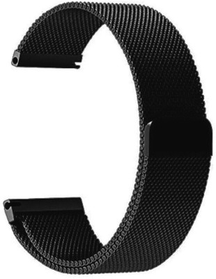 BLACK LOVIES 20 mm Metal Smartwatch Strap Compatible with Gar min VI iVO ACTIVE 3 / MOVE Smart Watch Strap(Black)