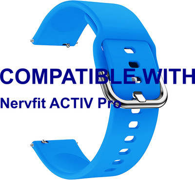 ACM WSM8H22TU3919 Watch Strap Hook Belt 22mm for Nervfit ACTIV Pro Smartwatch Turquoise Smart Watch Strap(Blue)