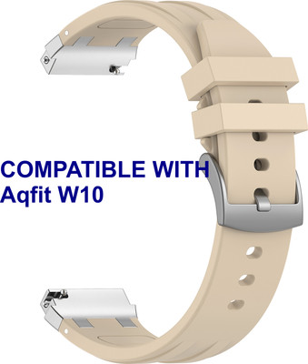 ACM WSM36X20ST1305 Watch Strap Metal Hook Silicone 20mm for Aqfit W10 Smartwatch Starlight Smart Watch Strap(White)