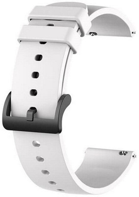 TooHype 22MM Soft Silicon Smart Watch Strap with Metal Buckle for NOICEFIT ICON 2 / EVOLVE 3 / CALIBER 2 BUZZ / BOATT WAVE CALL / WAVE LITE / PRIMIA TALK / Smart Watch Strap(White)