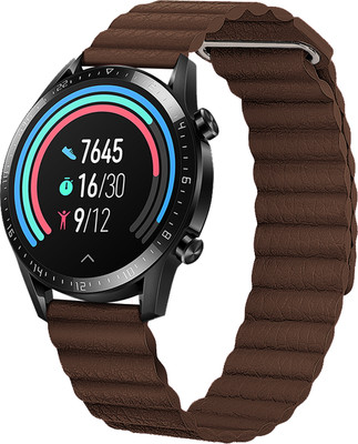 ACM Leather Watch Strap for Fastrack Limitless Fs1 Pro Smartwatch Belt Band Brown Smart Watch Strap(Brown)