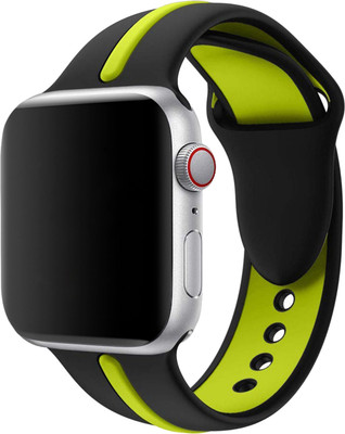 DailyObjects Black-Lime Lightweight Two Tone Silicone Smartwatch Band/Straps Compatible With Apple Watchband 38 mm/40 mm/41 mm | Stylish & Flexible Slim Fit, Sporty Adjustable Strap For Apple Ultra iWatch Series SE 8 7 6 5 4 3 2 1 (Watch Not Included) Smart Watch Strap(Black) DailyObjects Black-Lime Lightweight Two Tone Silicone Smartwatch Band/Straps Compatible With Apple Watchband 38 mm/40 mm/41 mm | Stylish & Flexible Slim Fit, Sporty Adjustable Strap For Apple Ultra iWatch Series SE 8 7 6 5 4 3 2 1 (Watch Not Included) Smart Watch Strap(Black)