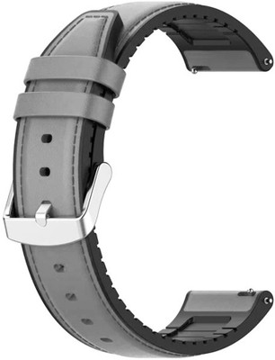 AOnes 22mm Watch Strap Leather Silicone Belt for Fossil Gen 5 Julianna Smart Watch Strap(Grey)