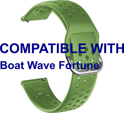 ACM WSM11B22GR3911 Watch Strap Dot Belt 22mm for Boat Wave Fortune Smartwatch Green Smart Watch Strap(Green)